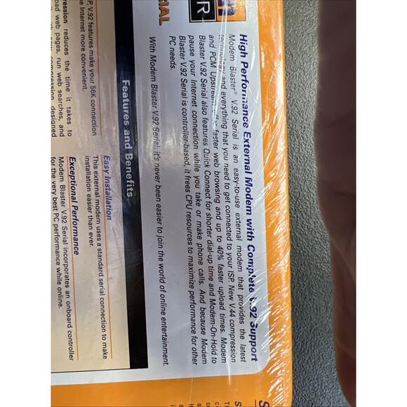 Creative Modem Blaster V.92 Serial External 56K Dial-Up Modem Retro PC NEW - Picture 8 of 10